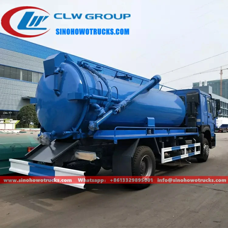 Howo 12000liters sewage suction truck