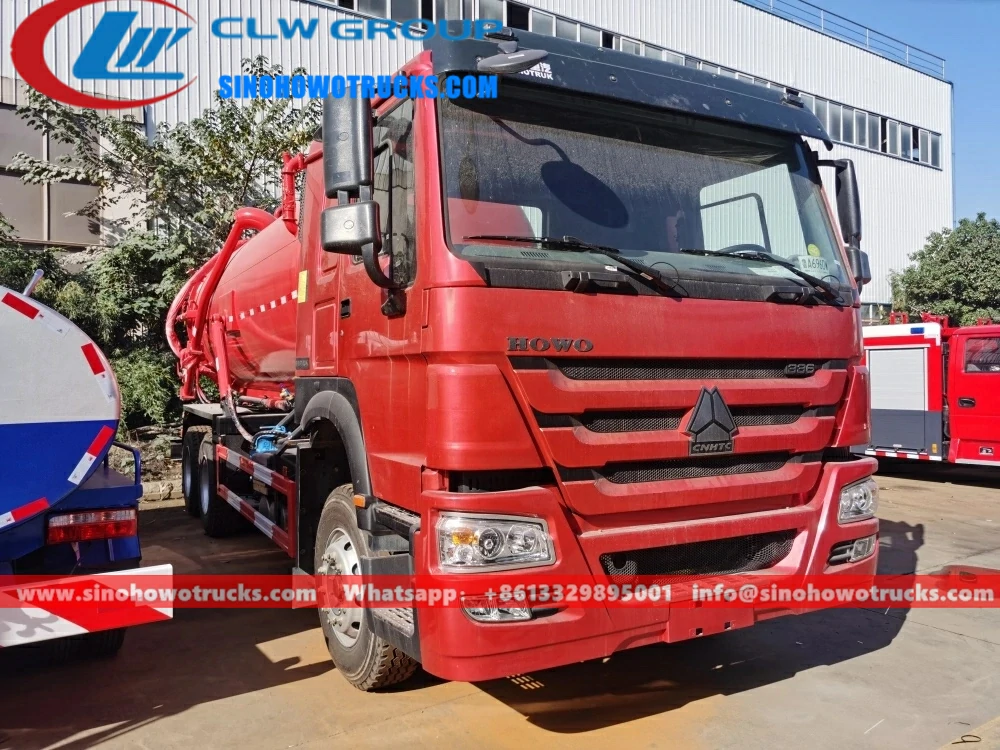 10 wheel Sinotruk Howo 336HP sewer pump truck Cambodia