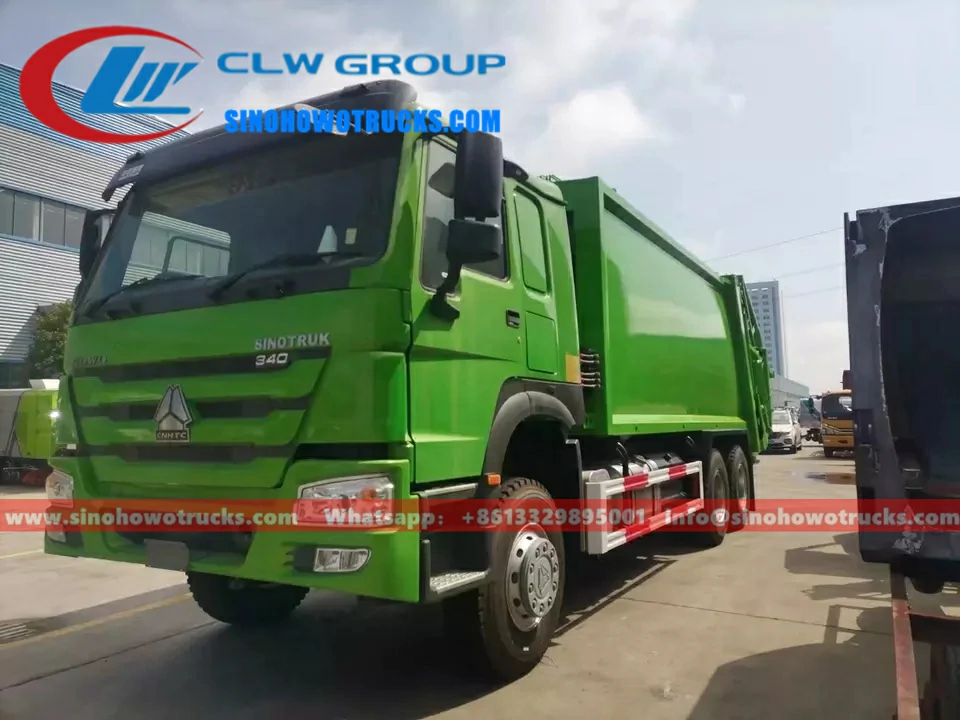 12 wheels Howo 13mt waste compactor vehicle Malaysia