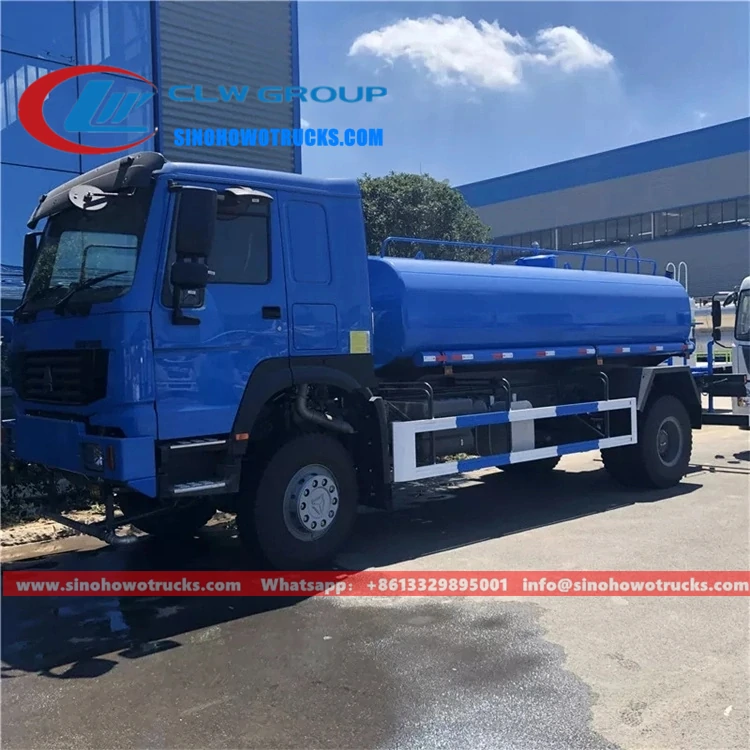 4WD Sinotruk Howo 12000L water bowser truck Jamaica