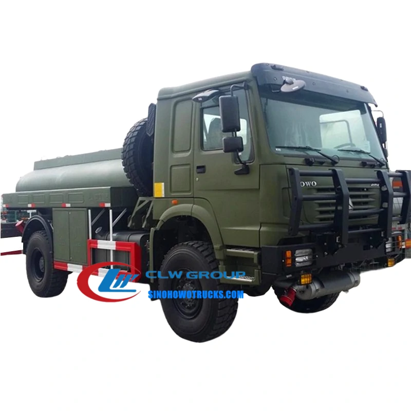 4X4 HOWO All Wheel Drive 290HP 10cbm mobile fuel truck Yemen