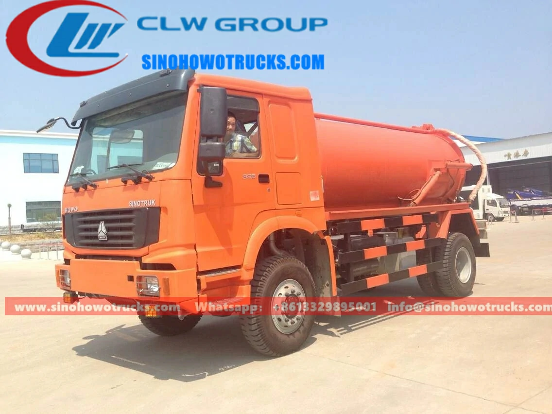 4x4 Sinotruk Howo 10000L vacuum truck for sale Cameroon