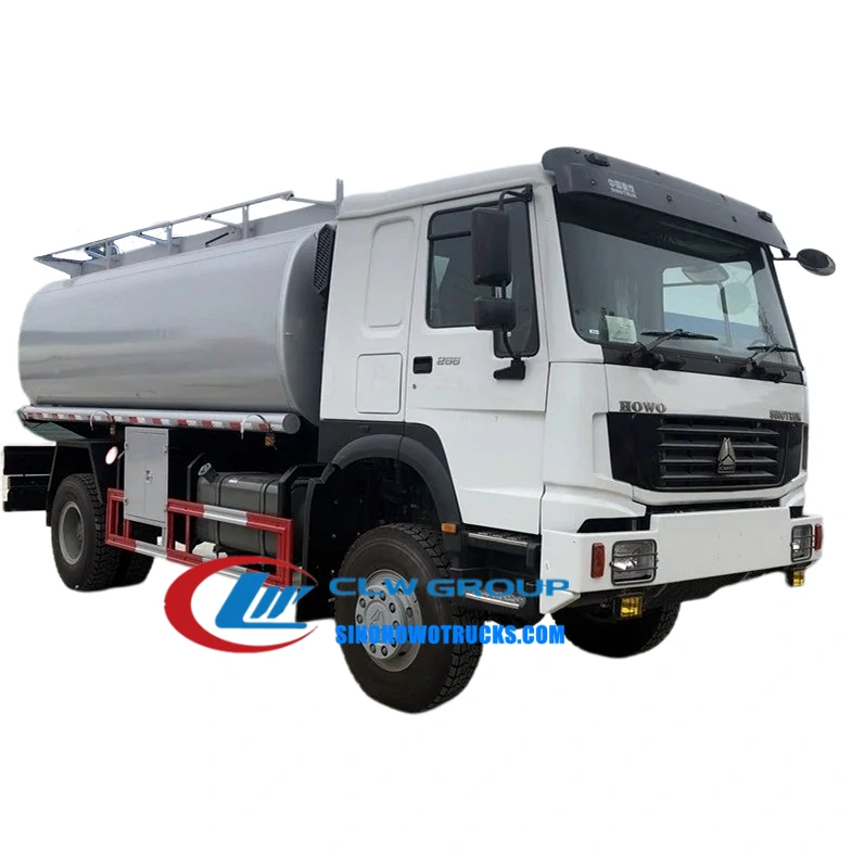 4x4 Sinotruk Howo 12000L mobile fuel dispenser truck for sale UAE