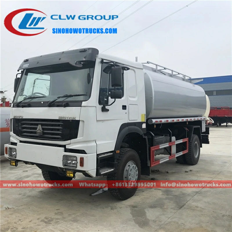 4x4 Sinotruk Howo 12000L mobile oil truck for sale UAE