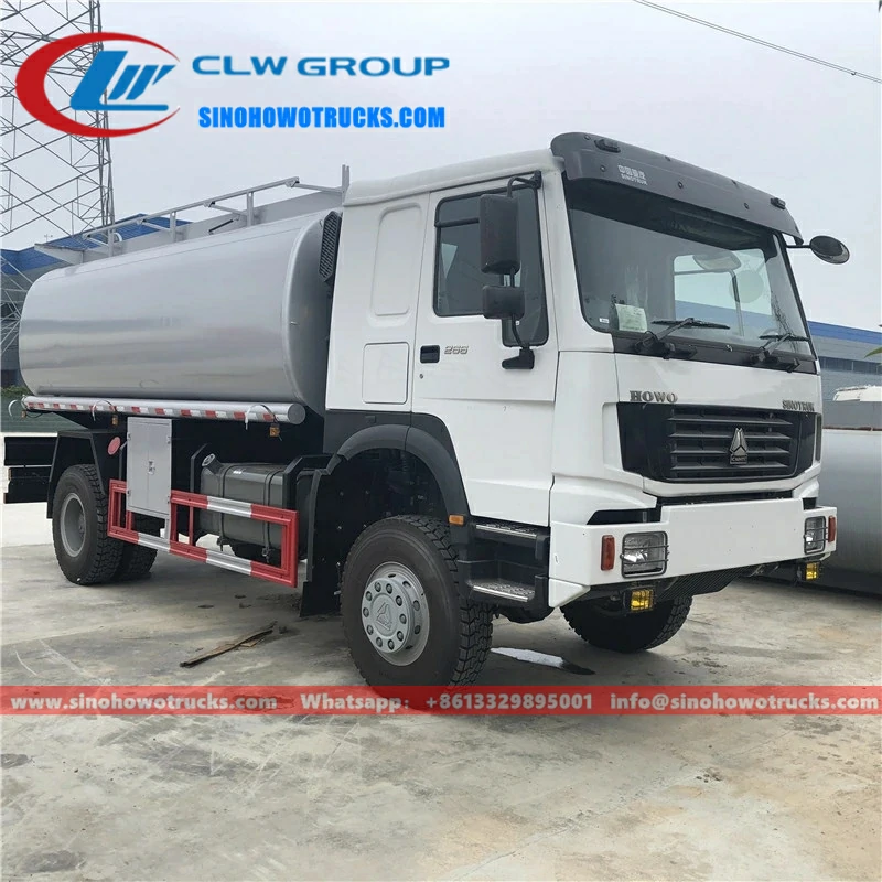 4x4 Sinotruk Howo 12000L mobile petrol tanker for sale UAE