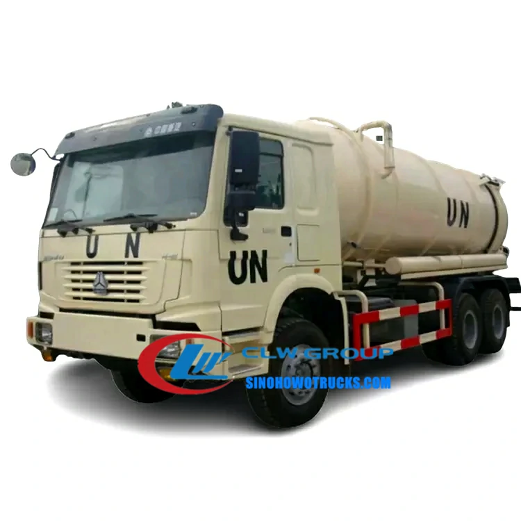 6WD Sinotruk Howo off-road 10000liters sludge pump truck Ethiopia