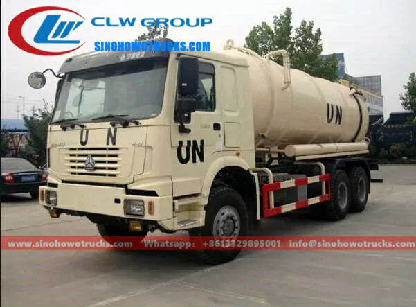 6WD Sinotruk Howo off-road 10000liters wastewater truck Ethiopia