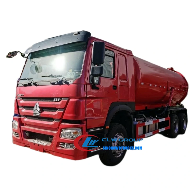 6x4 Sinotruk Howo 336HP sewage suction truck Cambodia