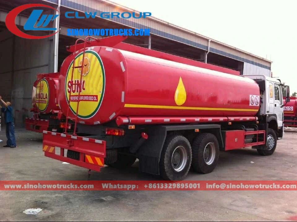 6x4 Sinotruk Howo 5000gallons oil tanker truck for sale Kyrgyzstan
