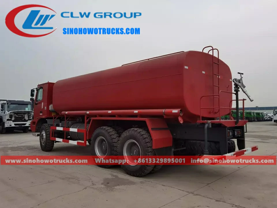 6x6 Sinotruk Howo 20t off road water tank lorry nigeria