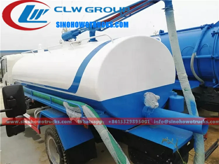 HOWO 10000liters toilet suction truck Central Africa