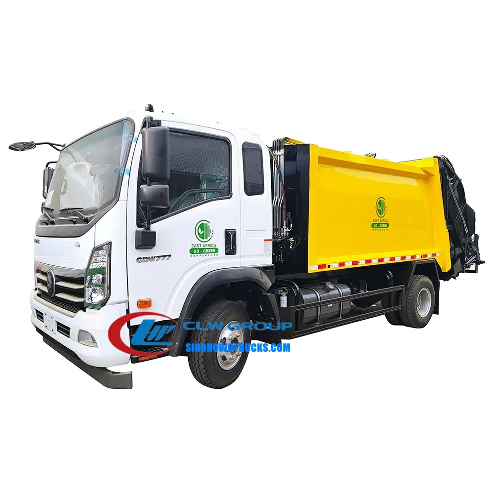 HOWO 10cbm trash compactor truck Ghana