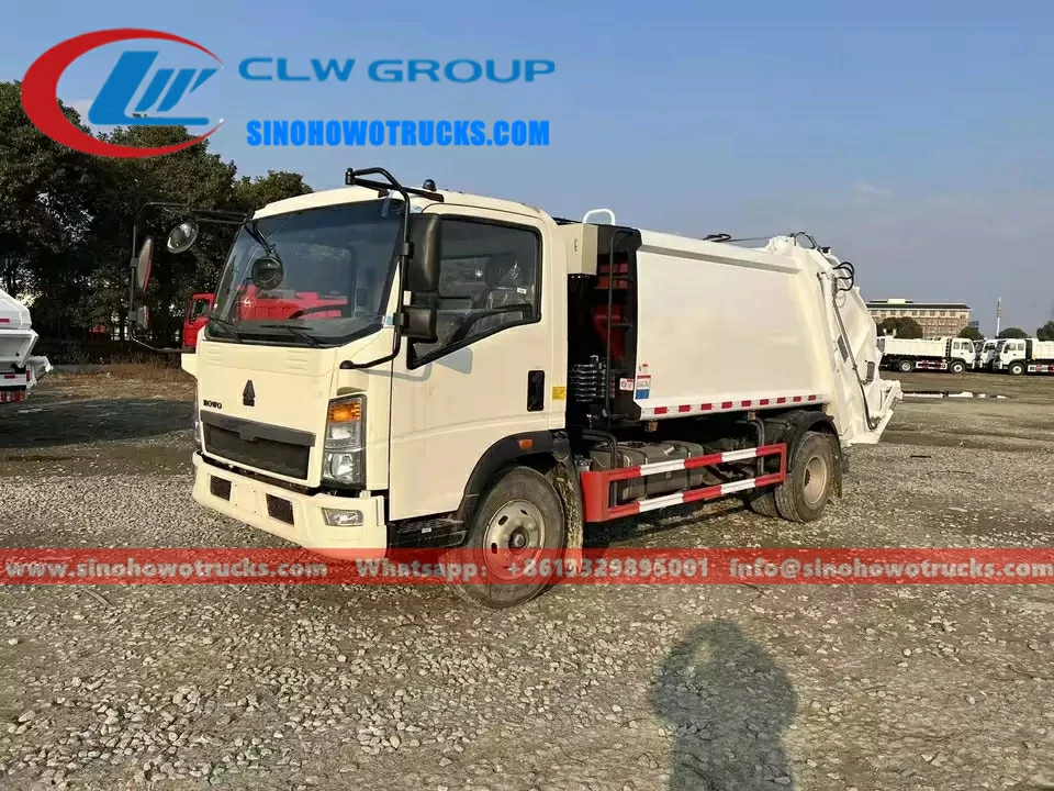 HOWO 5 tons compact garbage truck for sale Kazakhstan