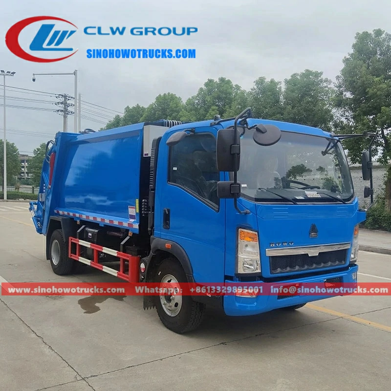 HOWO Light Duty garbage compactor truck for sale Mauritania