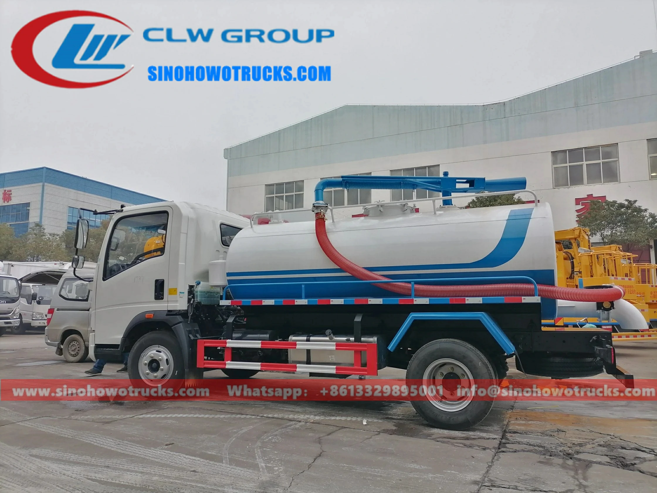 Howo small 5000liters septic vacuum truck for sale Seychelles