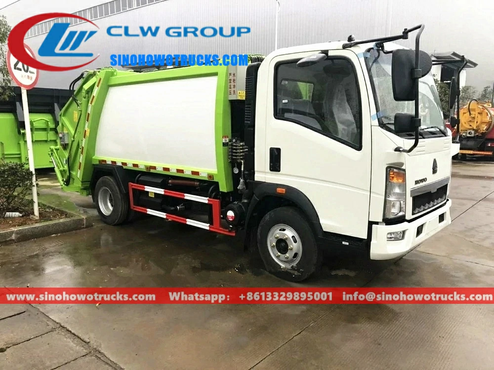 RHD HOWO 5t mini garbage truck Malawi