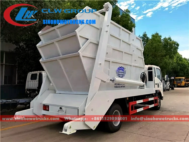 Sino Howo 5t swing arm garbage truck for sale Bolivia
