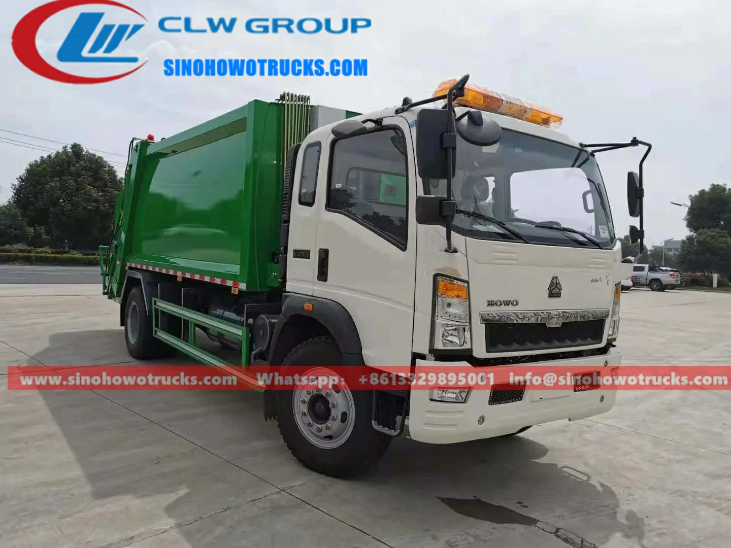 Sinotruck 8 tons waste truck for sale Mozambique