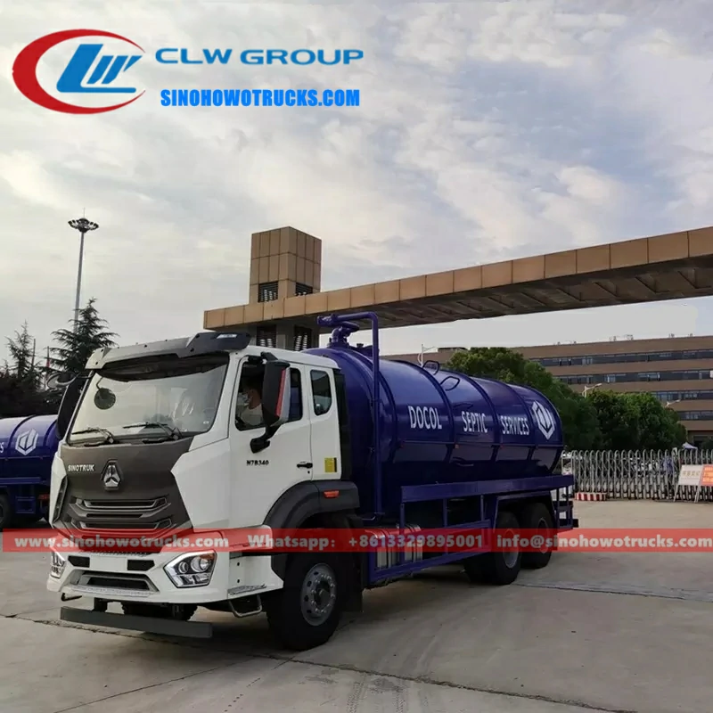 Sinotruk HOHAN 16000liters sewage suction tanker truck Burundi