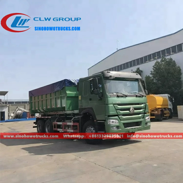 Sinotruk HOWO 18 cube roll off container truck Zimbabwe