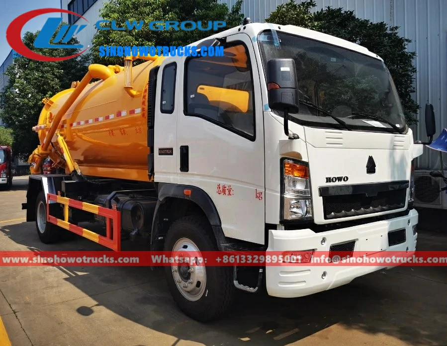 Sinotruk Howo 10000liters sewage water lorry Mozambique