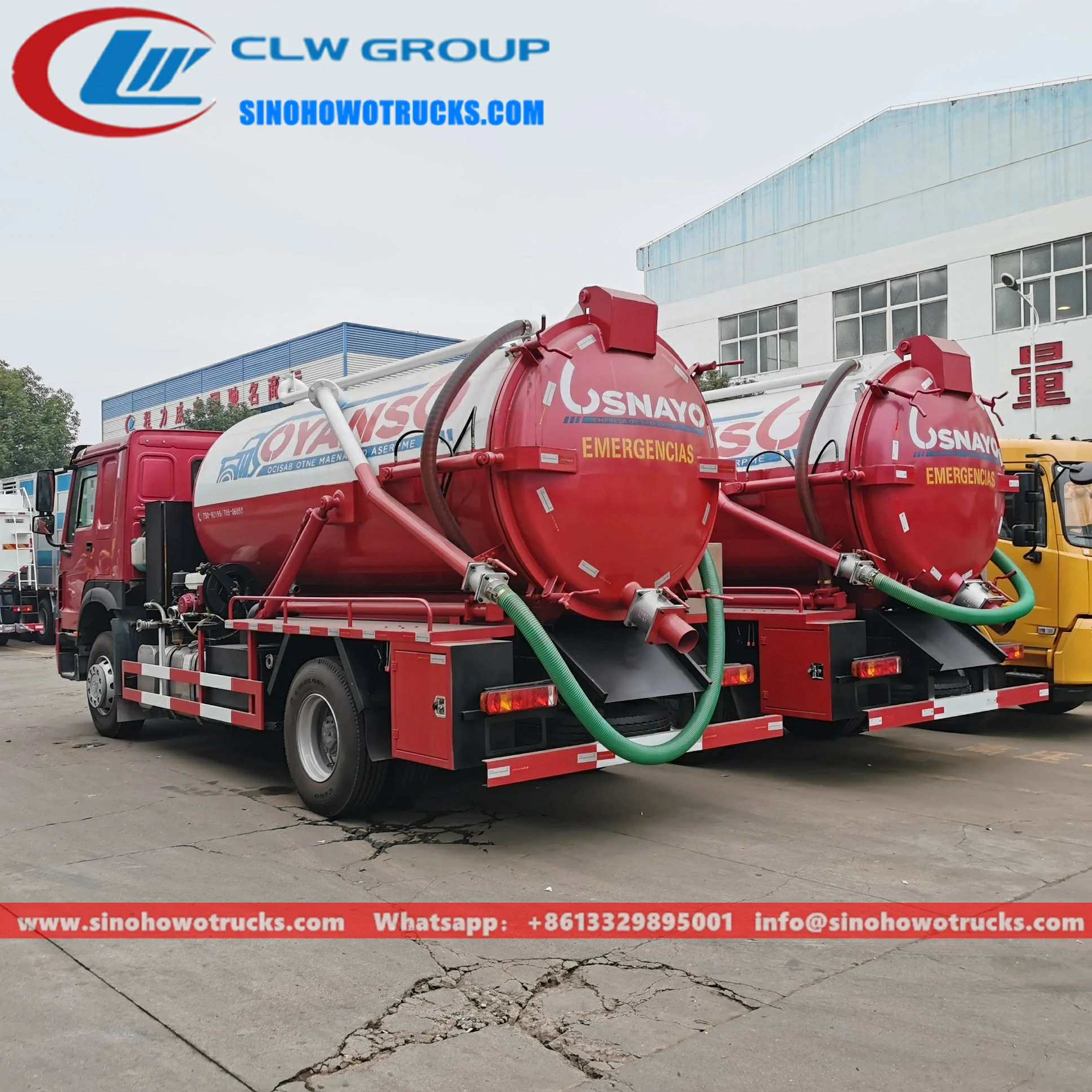 Sinotruk Howo 10tons sewage suction truck for sale Thailand