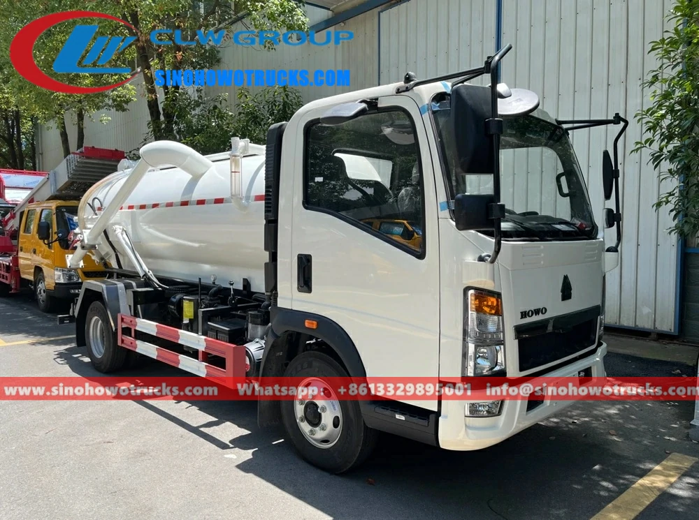 Sinotruk Howo 5000L sewage suction tanker truck Mauritius
