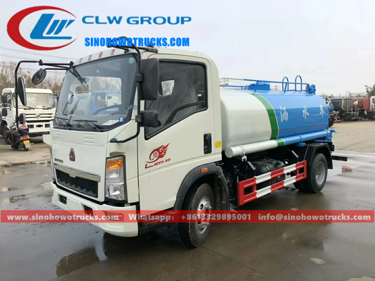 Sinotruk Howo 5m3 mini water tender truck for sale Burundi