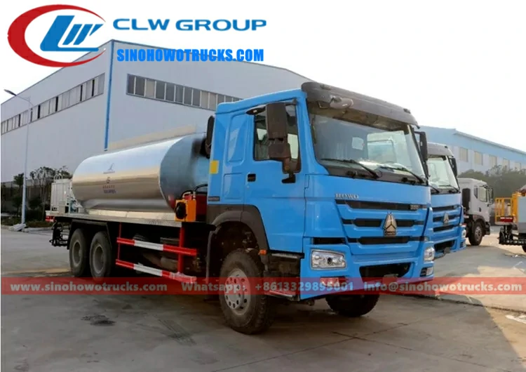 6x4 Sinotruk Howo 16 ton asphalt distributor truck Laos