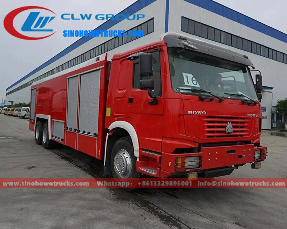 6x6 Sinotruk Howo 5000 gallons fire fighting truck Somalia