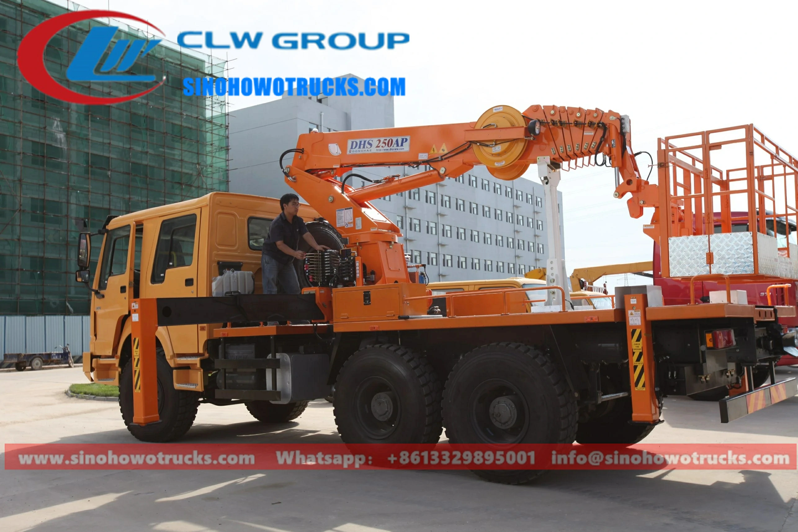 6x6 Sinotruk Howo offroad 30meters truck mounted boom lift Indonesia