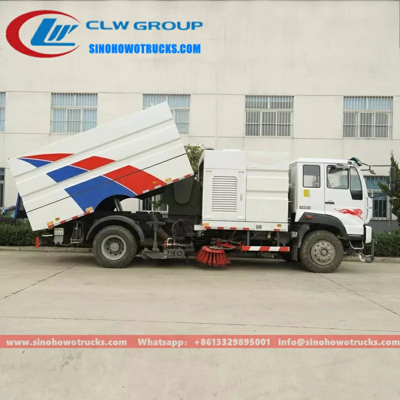 CNHTC Steyr 16cbm road vacuum cleaner truck Saudi Arabia