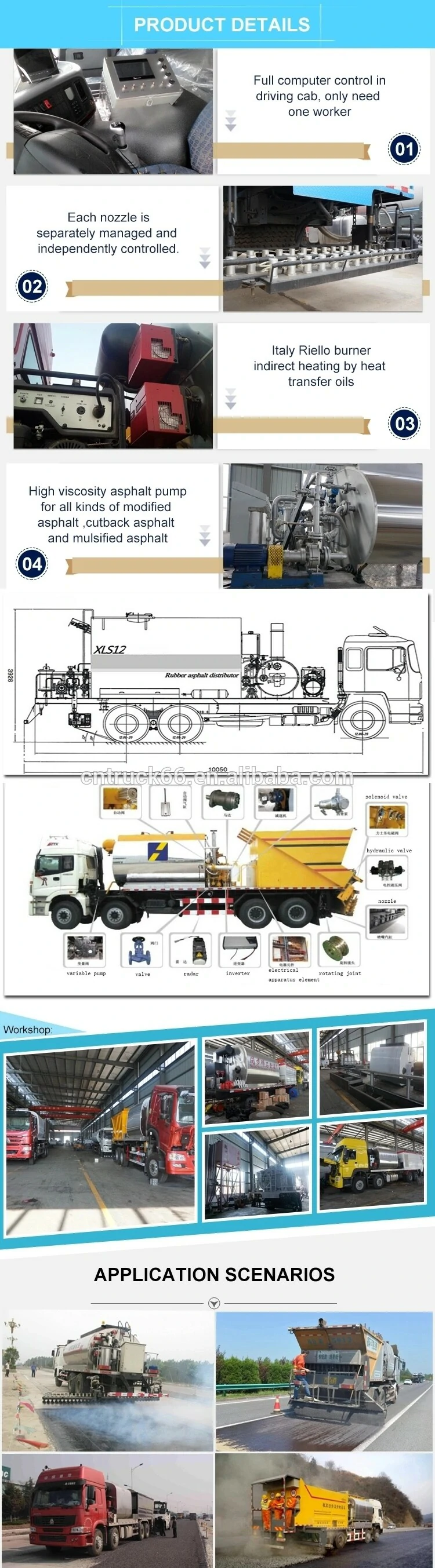 HOWO Asphalt delivery truck details