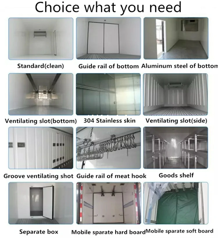 HOWO Cold chain transport truck box Internal details