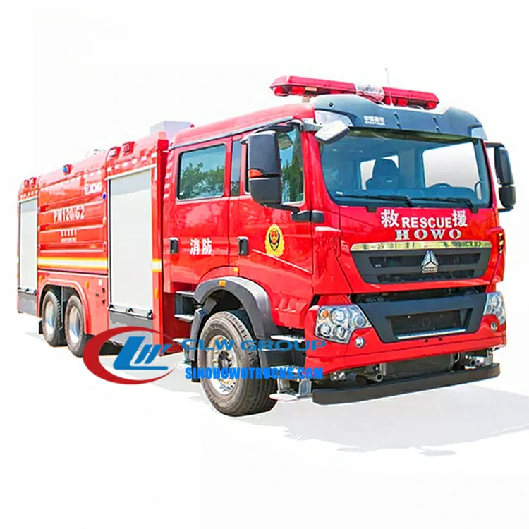 HOWO T5G 12 ton heavy rescue fire truck zambia