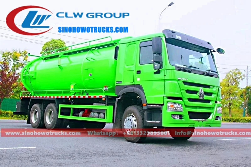 Sinotruck howo 22 ton septic pumping truck for sale Peru