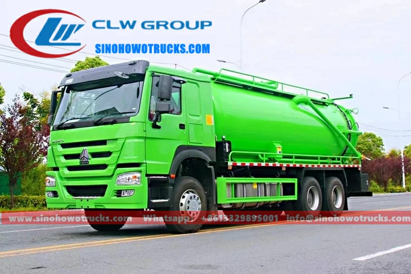 Sinotruck howo 22 ton sewer pumper truck Peru