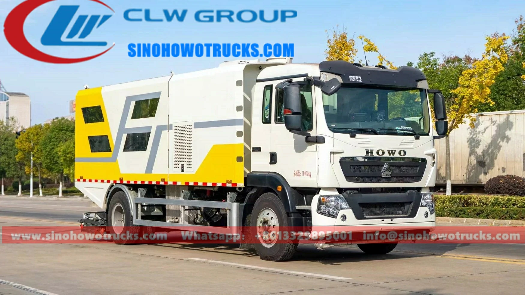 Sinotruk Howo 10 ton deep cleaning truck mounted street sweeper UAE