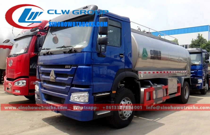 Sinotruk Howo 12000liters milk collection tanker central africa