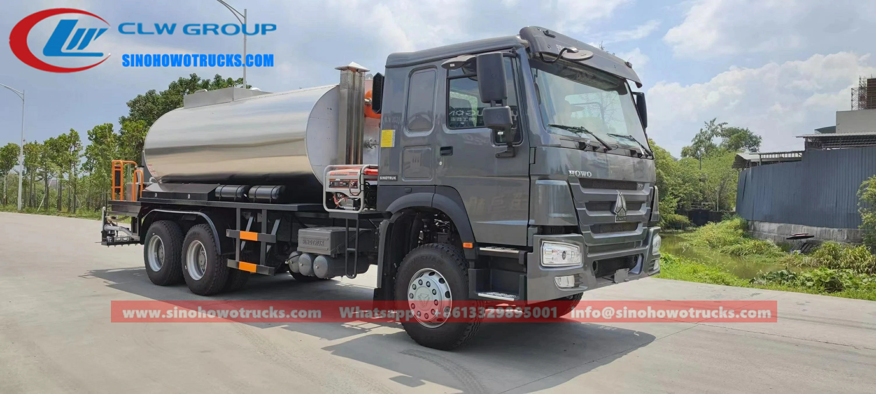Sinotruk Howo 14m3 asphalt distributor truck Ghana