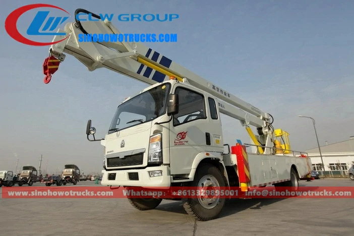 Sinotruk Howo 18meters truck mounted man lift Uzbekistan