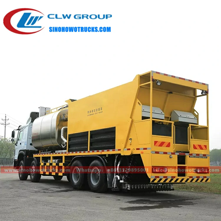 Sinotruk Howo 24m3 Road bitumen Concrete Spreader Truck Tanzania