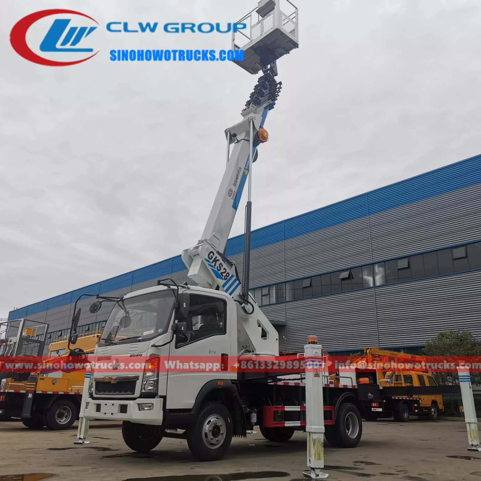Sinotruk Howo 28m insulated boom lift truck for sale Saudi Arabia
