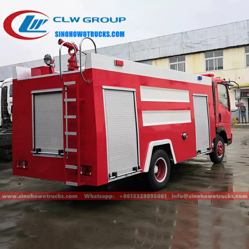 Sinotruk Howo 3 ton small fire rescue truck Djibouti
