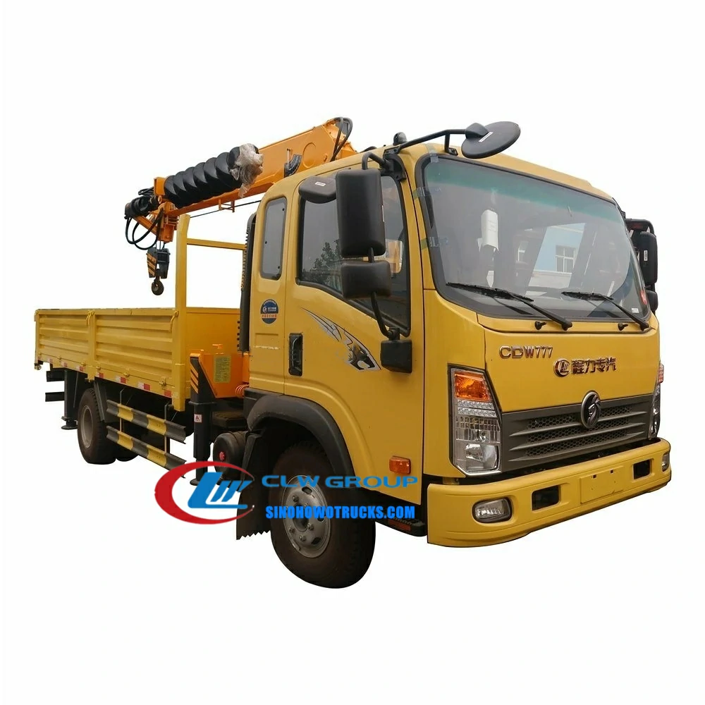 Sinotruk Howo 3t utility truck with crane with Drilling machine Benin