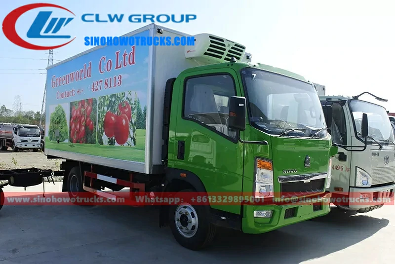 Sinotruk Howo 4.2meters small food refrigerated truck madagascar