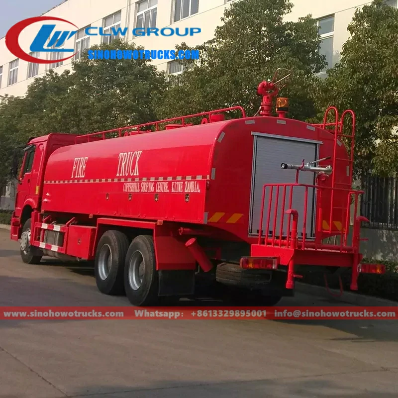 Sinotruk Howo 4000 gallon fire pump tanker for sale South Africa