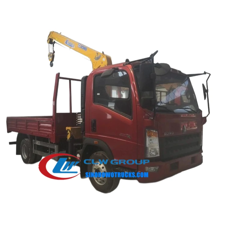 Sinotruk Howo 5 ton small truck mounted crane for sale Senegal