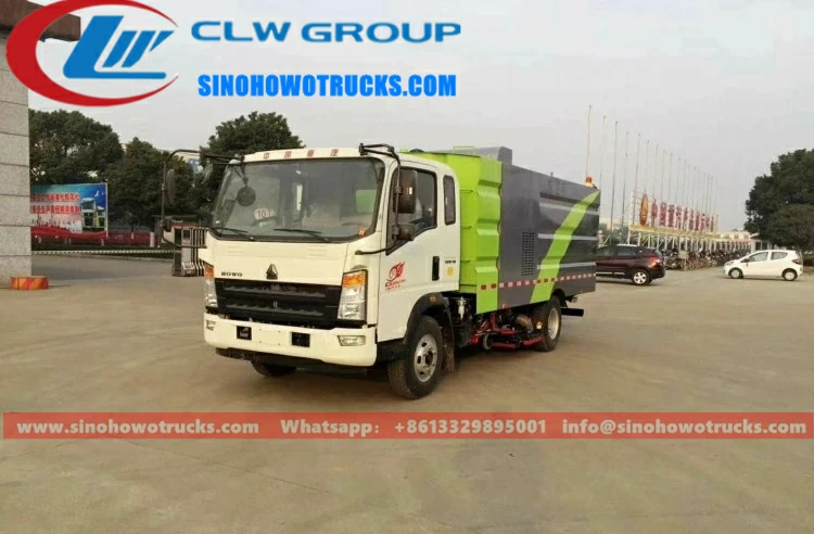 Sinotruk Howo 5m3 vacuum sweeper truck Oman