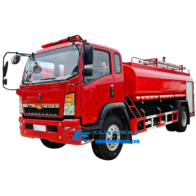 Sinotruk Howo 6000 liter water pumper fire truck Botswana